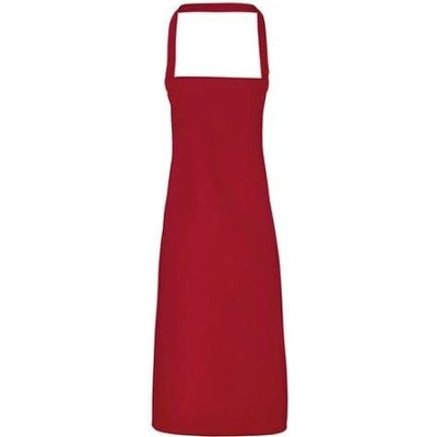 Premier Workwear Zástěra s laclem z biobavlny bez kapsy PR102 Burgundy Pantone 216 60x87cm