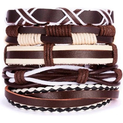 Amparo Miranda Kožený náramok AM5635 hnedý