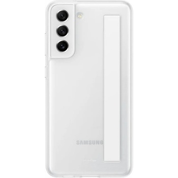 Image 1 of Samsung Оригинален гръб Samsung Clear Strap Cover за Galaxy S21 FE - Бял, EF-XG990CWE