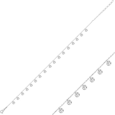 Olivie stříbrný řetízek na nohu se zirkony 4286 – Zboží Dáma