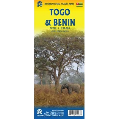 ITMB Publishing mapa Benin, Togo 1:530 t. ITM