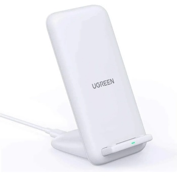 Image 1 of UGREEN Wireless Charger Stand 15W - поставка (пад) за безжично зареждане за Qi съвместими устройства (бял)