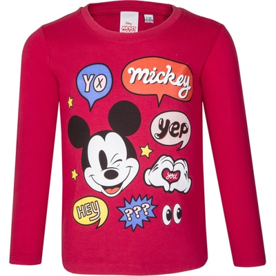 Mickey Mouse licencia chlapčenské tričko 133 červené