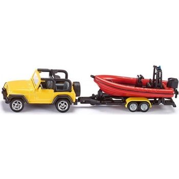 Siku Blister Jeep s člnom 1:87