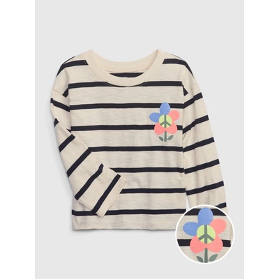 GAP Baby pruhované tričko béžová