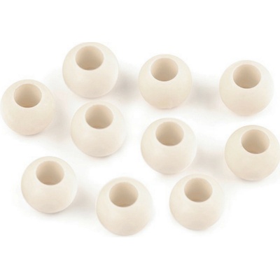 Plastové korálky matné s veľkým prievlakom/plavkové 10x12 mm Farba: 25 (18) krémová svetlá