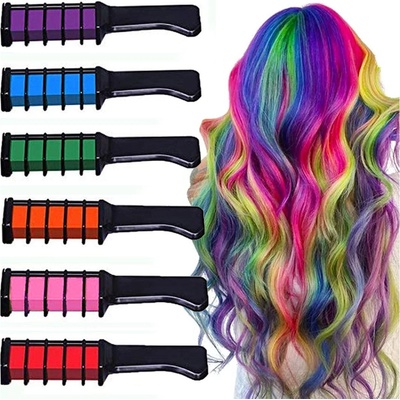 Verk 24398 Hřeben s barevnými křídami na vlasy 6 barev – Hledejceny.cz