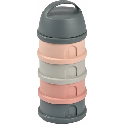 Beaba sada kelímků na sušené mléko Mineral Grey /Pink