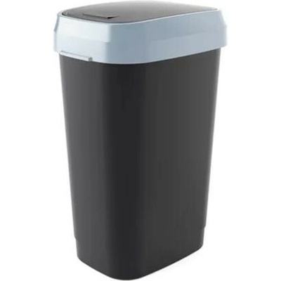 Curver Odpadkový kôš s výklopným vekom, 50 l, Dual, čierny