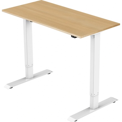 DELSO Výškově nastavitelný stůl ADJUSTER 120 x 80 cm bílá / dub vicenza – Hledejceny.cz