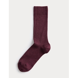 Marks & Spencer Напълно ребрирани чорапи до глезена Marks & Spencer червен Marks & Spencer | Cherven | ЖЕНИ | ЕДИН РАЗМЕР