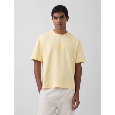 Gap Crop tričko s logom 1969 Heavyweight žlté