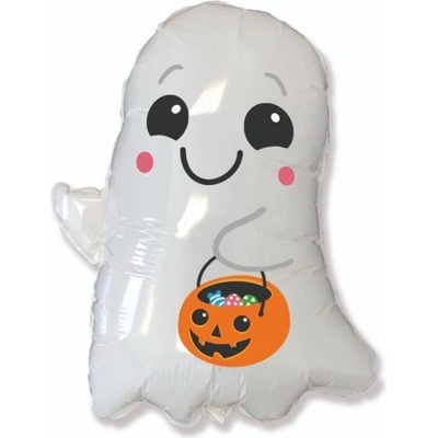 FLEXMETAL Foliový balónek DUCH s dýní Halloween 90 cm