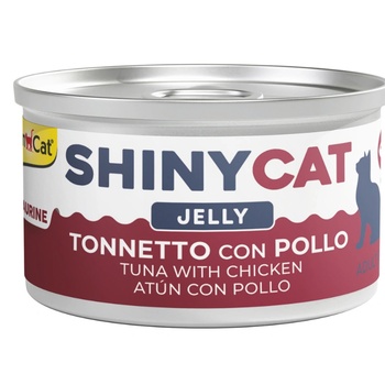 GimCat ShinyCat Jelly Tuna with Chicken парченца пилешко месо и риба тон в желе 70gr