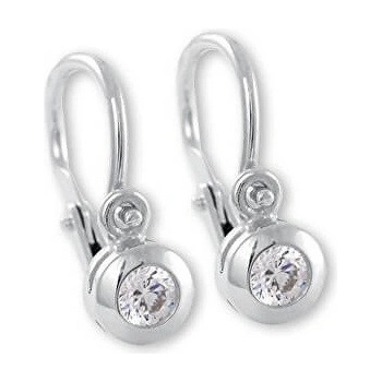Soliter Nežné detské náušnice z bieleho zlata s kryštálom 236 001 01037 07