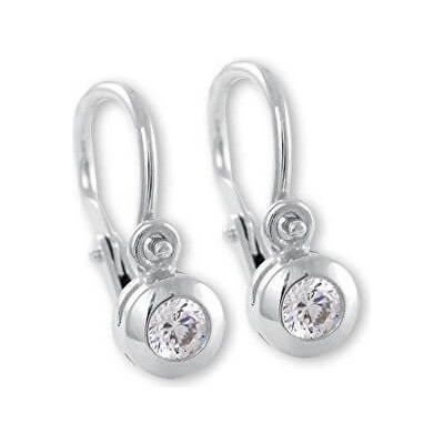 Soliter Nežné detské náušnice z bieleho zlata s kryštálom 236 001 01037 07