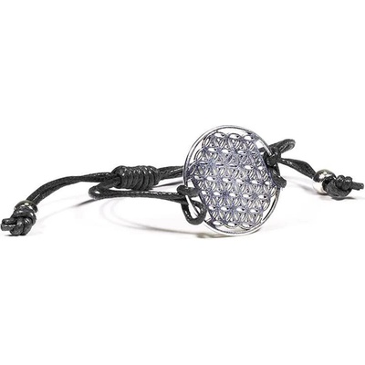 Milujeme Kameny Květ života černý náramek se shamballa zapínáním W5