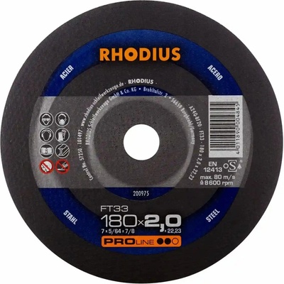 Rhodius Rezný kotúč 180 x 2,0 x 22,23 mm 200975