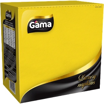 Gama Салфетки Gama Luxury с ламинация 33х33 30бр жълти (4015507)