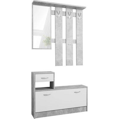 Sconto Predsieňová zostava RUBIE betón/biela