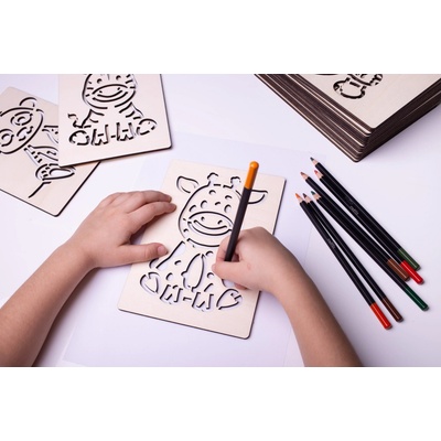 Montessori šablóny na kreslenie Safari