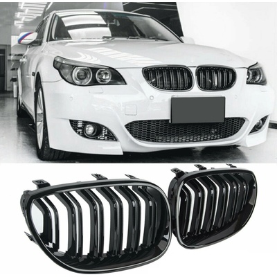 Angeleyes BMW E60,E61 športová čierna maska s dvojitými mriežkami, lesklá
