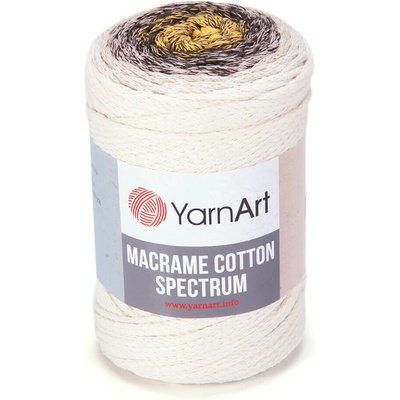 Yarn Art Macrame Cotton Spectrum 1301 žlutá, hnědá, krémová