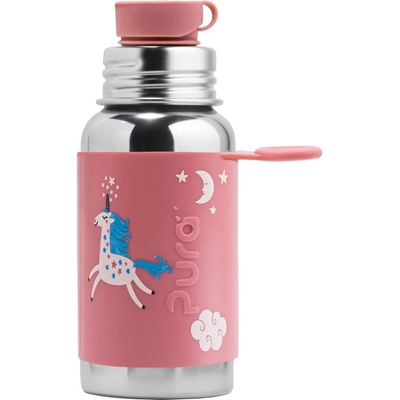 Pura nerezová fľaša so športovým uzáverom Unicorn 550 ml