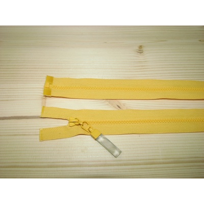Kostenný zips žltá 3mm deliteľný jednosmerný 30cm