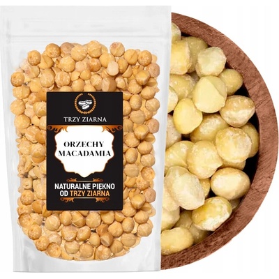 Trzy ziarna Makadamové orechy celé orechy 500 g