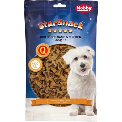 Nobby StarSnack Duo Bones maškrta pre psov zverina + kura 200 g