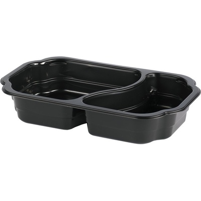 DUNI Tácka taway pp m čierna 2-dielna 250 × 159x45 mm