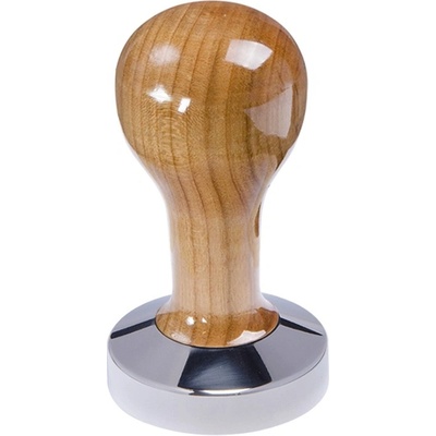 Buna Café tamper čerešňa lak, nerez lesk, plochý 58 mm