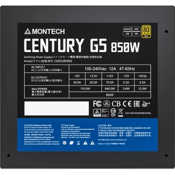MONTECH Century G5 850W 80 PLUS Gold