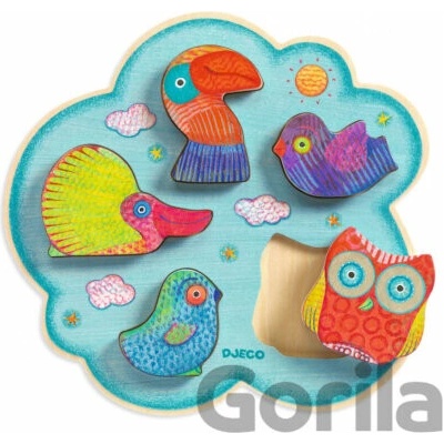 Djeco Toucanco 5 dielne reliéfne vkladacie puzzle