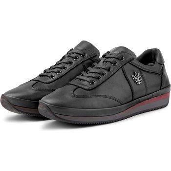 Ducavelli Мъжки ежедневни обувки от естествена кожа - Черни (1438_Черно)