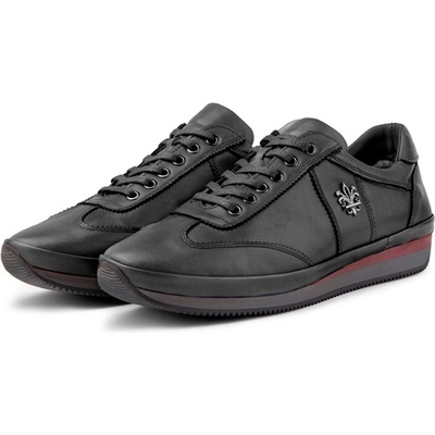 Ducavelli Мъжки ежедневни обувки от естествена кожа - Черни (1438_Черно)