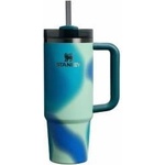 STANLEY 1913 Quencher H2.0 Flowstate Drinking Bottle with Straw 0.89L - Thermo Mug Cools for 9 Hours - 40 Hours Ice Cooled - Thermos Bottle BPA Free - Stainless Steel Drinking Cup - Coastal Teal Motion - 1000