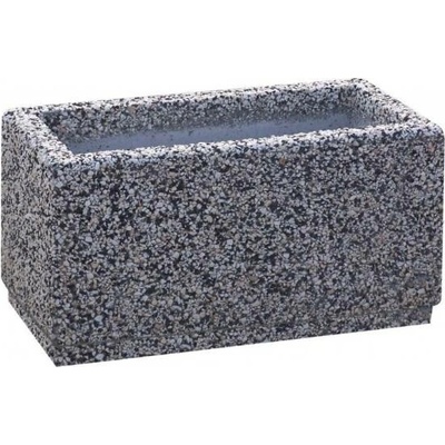 HTI Betonový květináč Linea 60x30x32 cm Černě barevný amfibolit