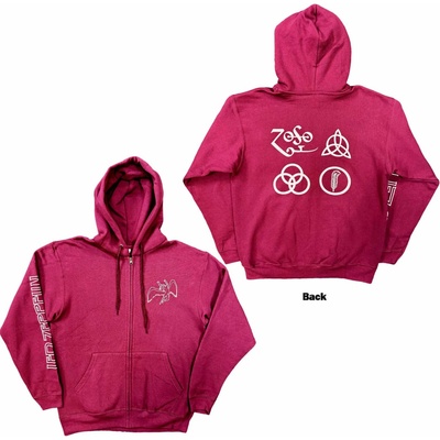 Led Zeppelin Zipper Symbols Muž Unisex Červená