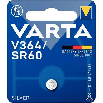 VARTA бутонна клетка sr60, сребърен оксид, 1бр. /опаковка v364-sr60 (v364-sr60)