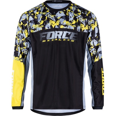 Force RECKLESS čierno-žlto-sivý mtb dl. rukáv