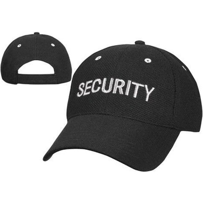 ROTHCO baseball stříbrný nápis "SECURITY" ČERNÁ 9275sec