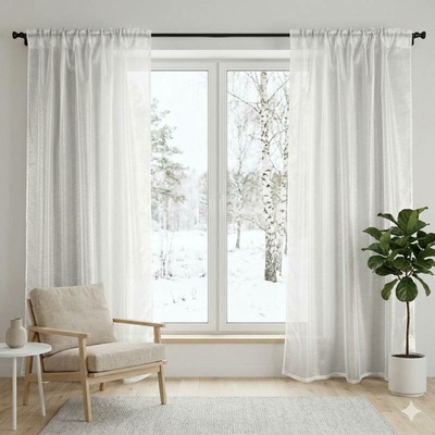 Takoy Hotová záclona 400x290 se zlatým lurexem Luxury shiny-HT-01146 | 400 x 290 cm