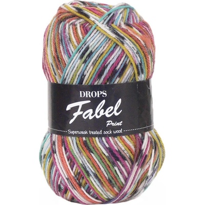Příze DROPS Fabel Print 920 - barevná fantazie
