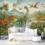 Art Gift Decor Фототапет свят на динозаврите