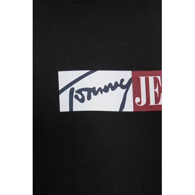 Tommy Jeans Памучна тениска Tommy Jeans в черно с принт DM0DM20365 (DM0DM20365)