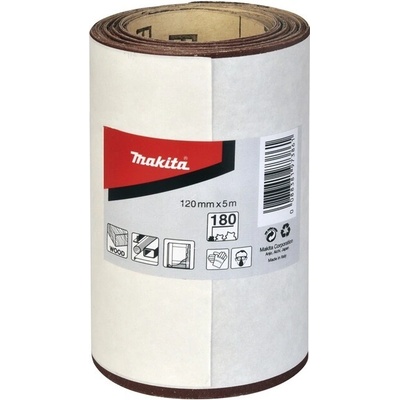 MAKITA P-38124 Brúsny papier K-80 / 120mm - rolka 5m (na kov, drevo ) - MAKITA P-38124