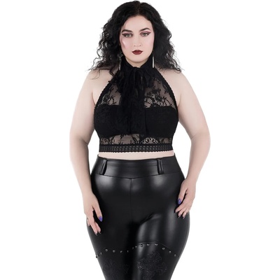 KILLSTAR Дамски топ killstar - Джана, дантела и халтер деколте - ksra001969