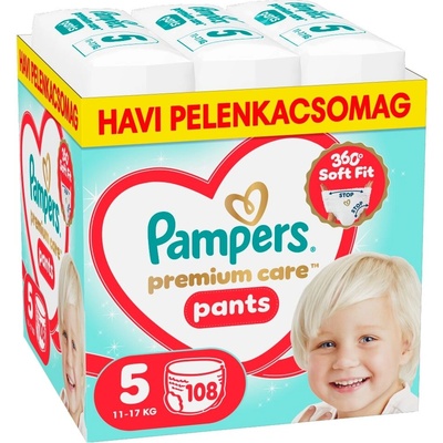 Pampers Premium Care Гащички 11-17кг Junior 5 (108 бр. ) (80894762)